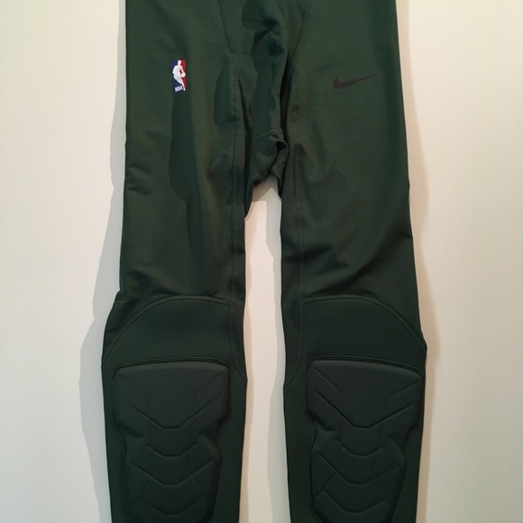 NIKE NBA PRO PADDED TIGHTS BUCKS 3/4 Men’s Sz L - Picture 2 of 6